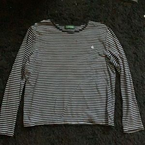 Striped long sleeve.